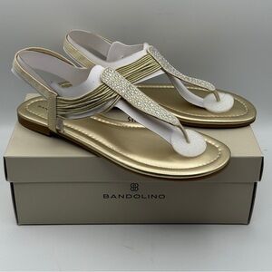 Bandolino Kayte2 Gold Rhinestone Sandals Size 9.5M